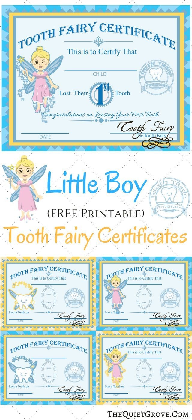 Free Printable Tooth Fairy Certificates | Fabnfree // Freebie Group - Free Printable First Lost Tooth Certificate