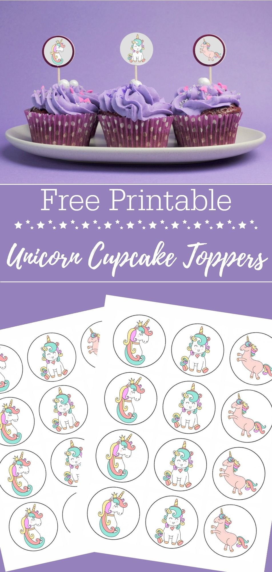 Free Printable Unicorn Cupcake Toppers | Best Of Life. Family. Joy - Free Printable Unicorn Cupcake Toppers