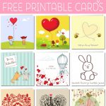 Free Printable Valentine Cards   Free Printable Picture Cards