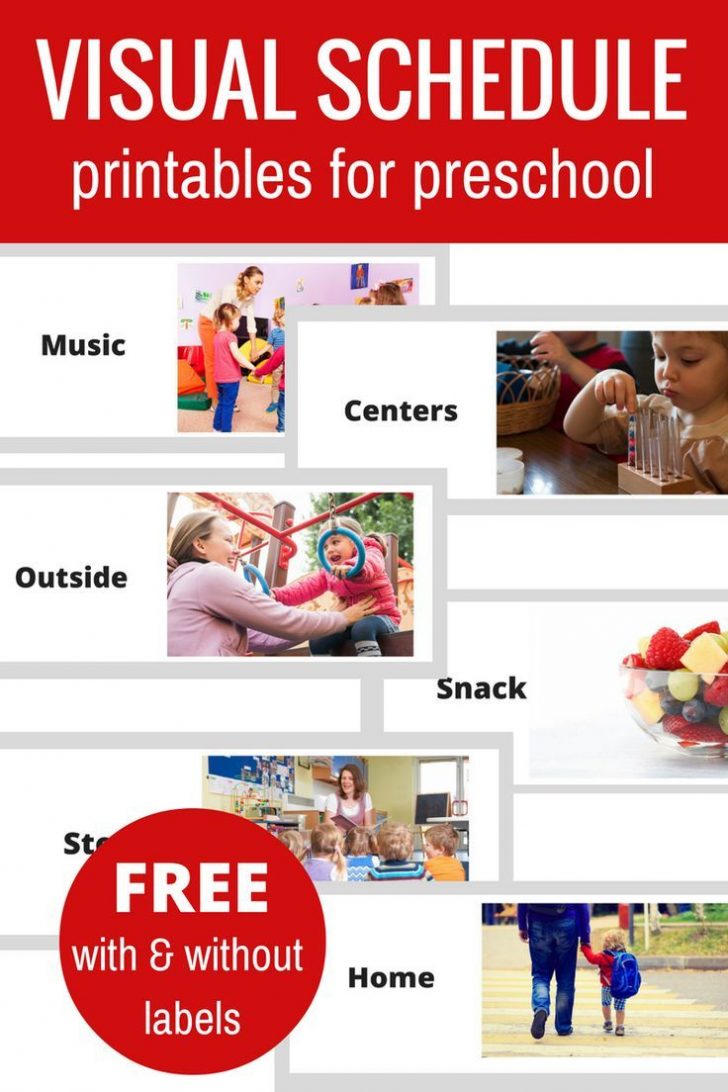 Free Printable Picture Schedule For Preschool