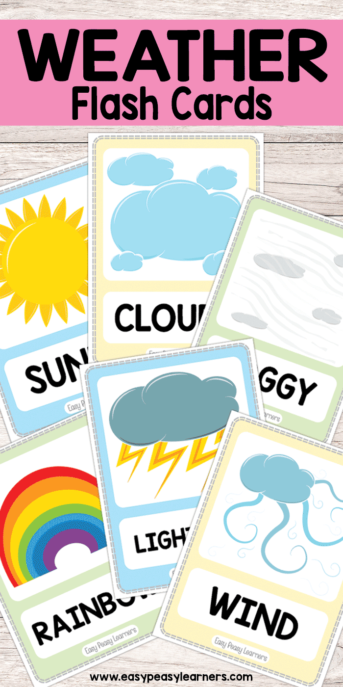 Free Printable Weather Flash Cards | Must Do Crafts And Activities - Free Printable Weather Chart For Preschool