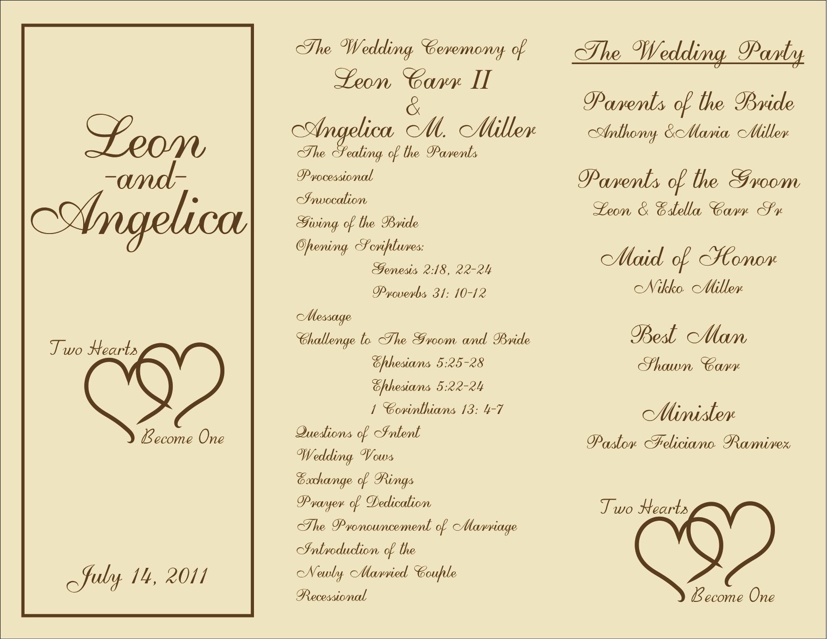 Free Printable Wedding Programs Templates | : Sample Wedding - Free Printable Wedding Program Samples