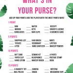 Free Printable 'what's In Your Purse?' Hen Party & Bridal Shower   Free Printable Bridal Shower Games What&#039;s In Your Purse