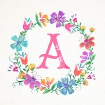 Free Printable Whimsical Watercolor Monograms | ~Monograms   Free Printable Flower Letters
