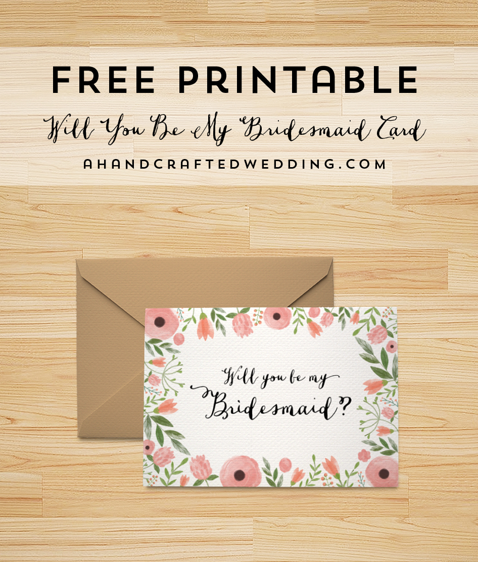 Free Printable Will You Be My Bridesmaid Card | | Freebies | | Be My - Will You Be My Bridesmaid Free Printable