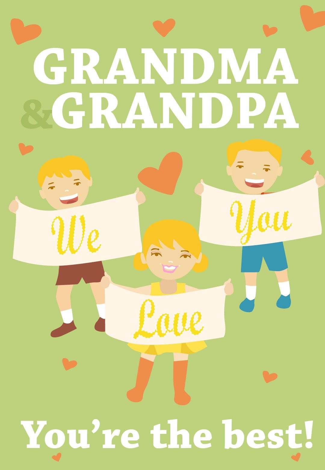 Free Printable Youre The Best Grandparents Greeting Card - Grandparents Day Cards Printable Free