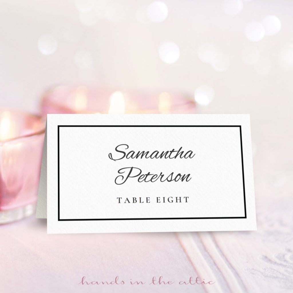 Free Printables Archives | Hands In The Attic - Free Printable Place Cards Template