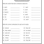 Free Printables For 4Th Grade Science | Free Printable Contraction   Free Printable Science Worksheets