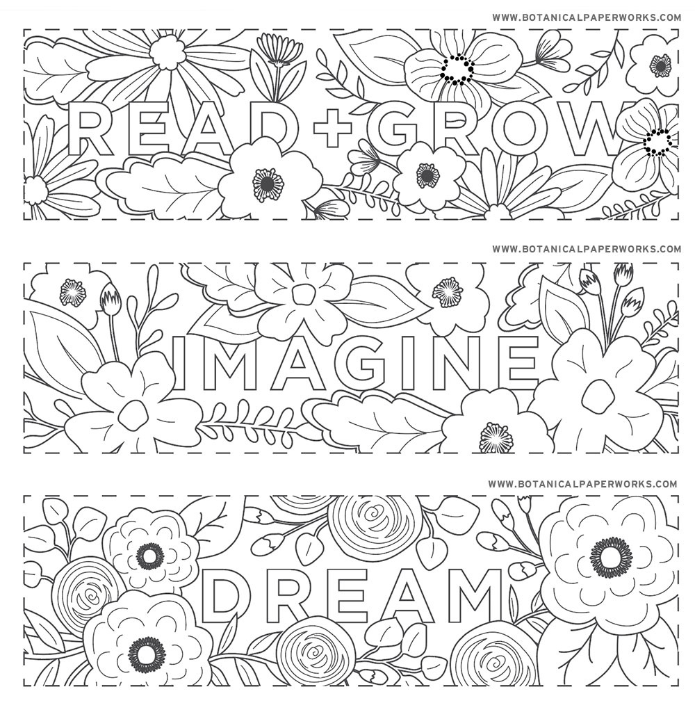 Free Printables} Read + Grow Coloring Bookmarks For Back-To-School - Free Printable Bookmarks To Color