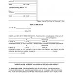 Free Quit Claim Deed Forms   Pdf | Word | Eforms – Free Fillable   Free Printable Quit Claim Deed Form