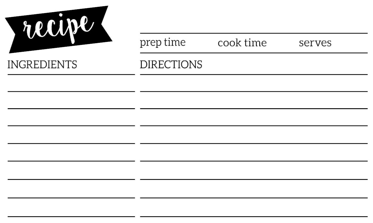 Free Printable Recipe Templates 8X11 | Lazine - Free Printable Recipe ...