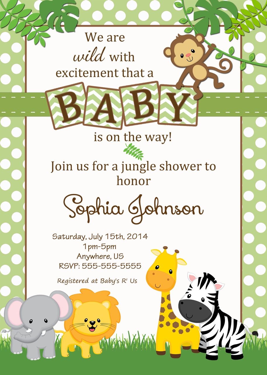 Free Safari Baby Shower Invitations - Google Search | Baby Opie Baby - Free Printable Jungle Safari Baby Shower Invitations