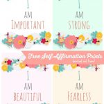Free Self Affirmation Printables: Print Some Positivity   | Free   Free Printable Positive Affirmation Cards