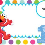 Free Sesame Street 1St Birthday Invitation | Free Printable   Free Printable Sesame Street Cupcake Toppers