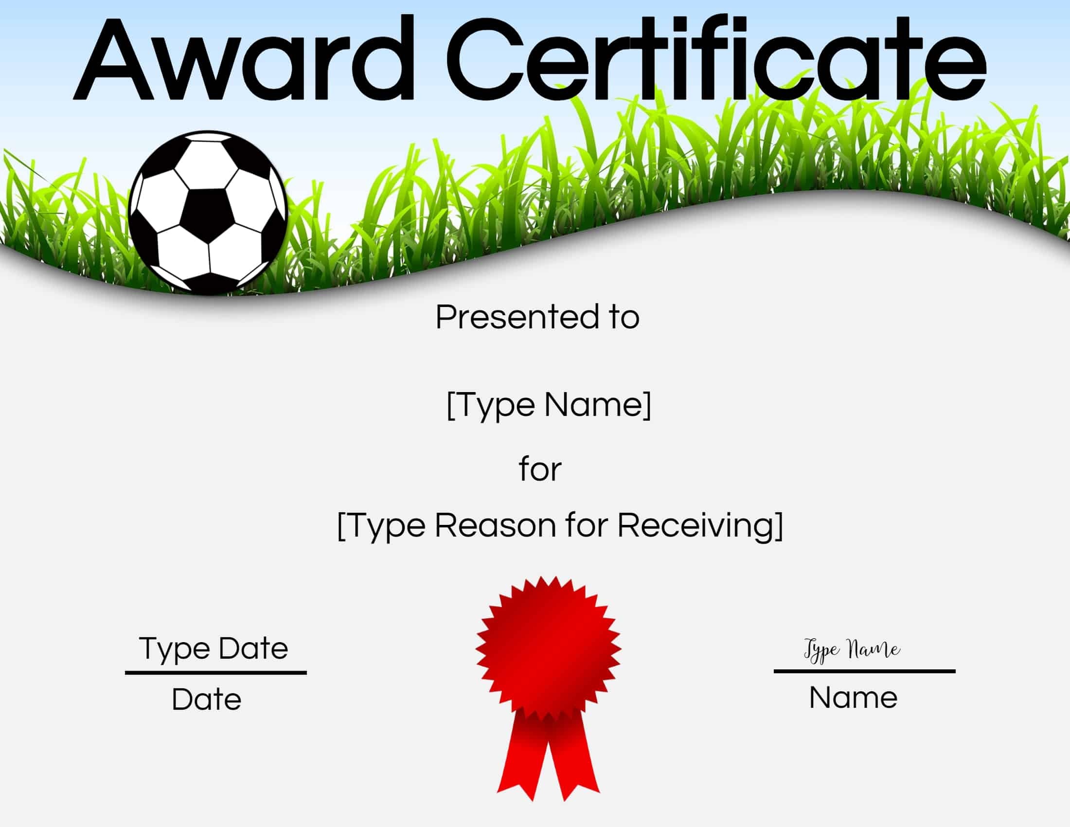 Free Soccer Certificate Maker | Edit Online And Print At Home - Free Soccer Award Certificates Printable