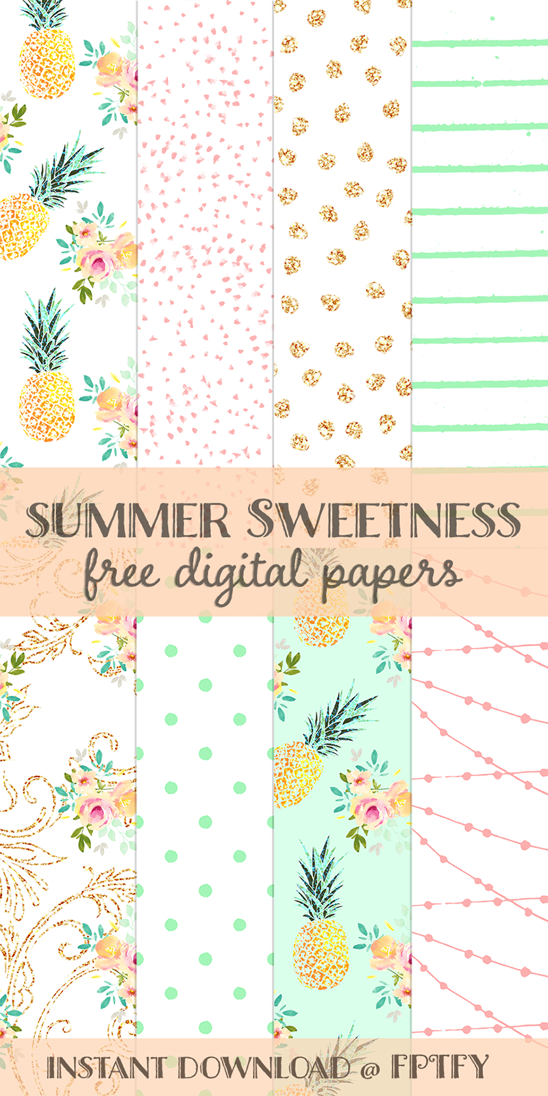 Free Summer Sweetness Digital Paper | Best Free Digital Goods - Free Online Digital Scrapbooking Printable