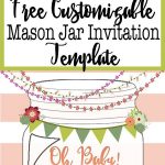 Free Template For A Mason Jar Invitation   Perfect For A Southern Or   Free Mason Jar Wedding Invitation Printable Templates