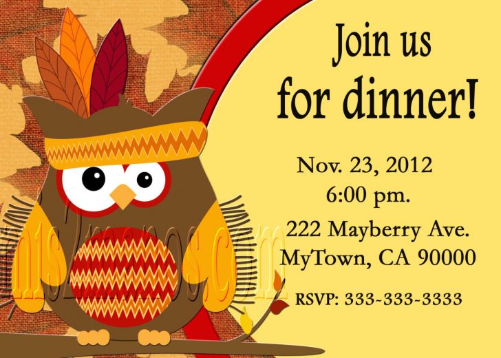 Free Printable Thanksgiving Dinner Invitation Templates