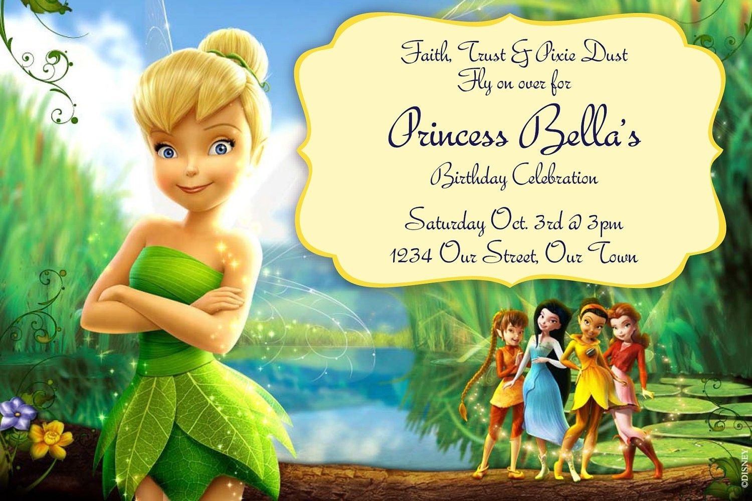 Free Tinkerbell Birthday Invitation Templates | Birthdays - Free Tinkerbell Printable Birthday Invitations