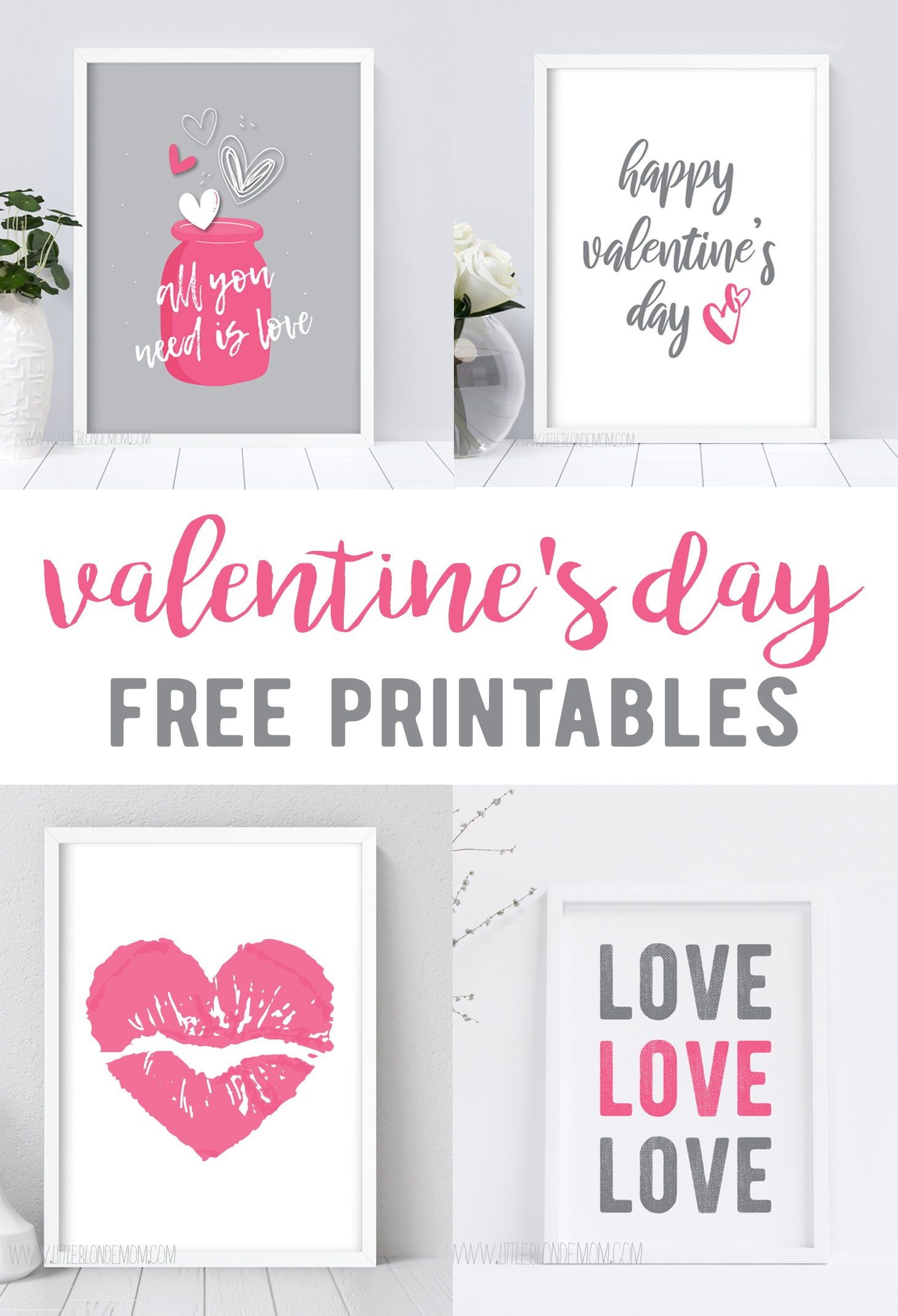 Free Valentine's Day Printables | Little Blonde Mom Blog - Free Printable Valentine's Day Decorations