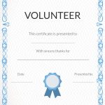 Free Volunteer Appreciation Certificates — Signup   Free Printable Templates For Certificates Of Recognition