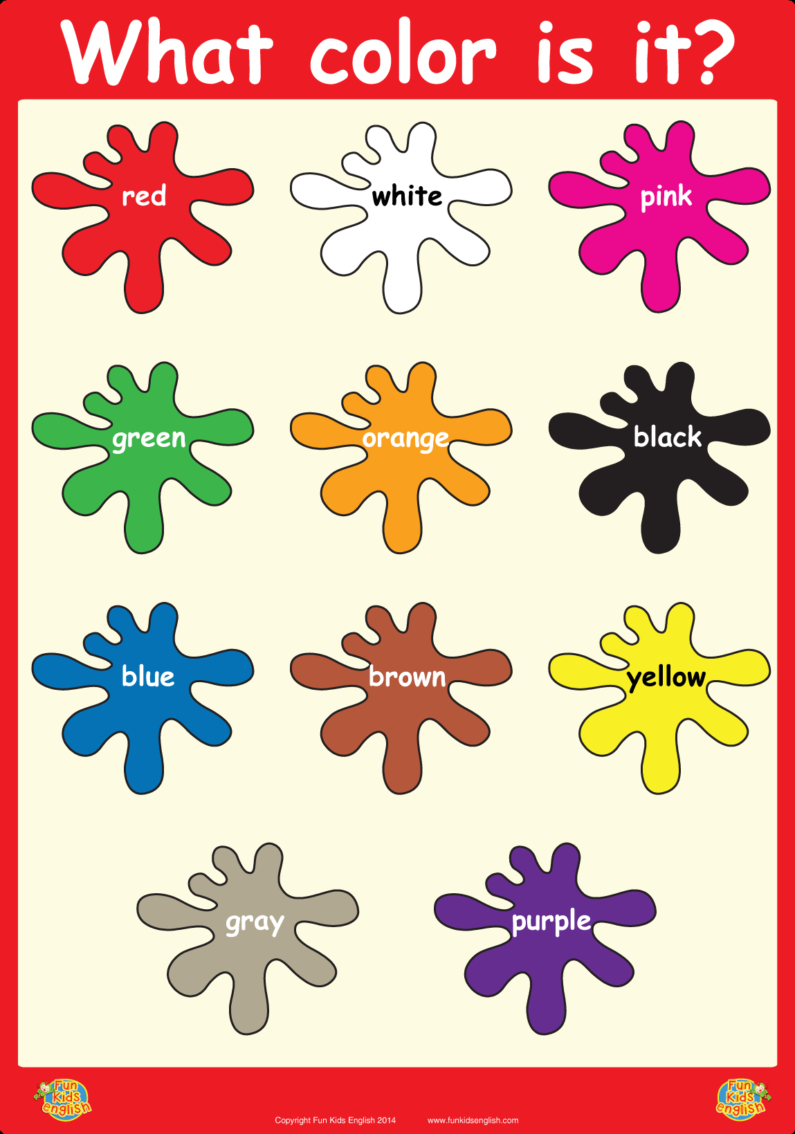 Basic Color Chart For Kindergarten