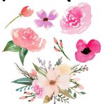 Free Watercolor Flower Graphics From | *all Things Art + Hand   Free Printable Clip Art Flowers