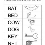 Free Worksheets For Kindergarten Three Letter Words With Preschool   Cvc Words Worksheets Free Printable