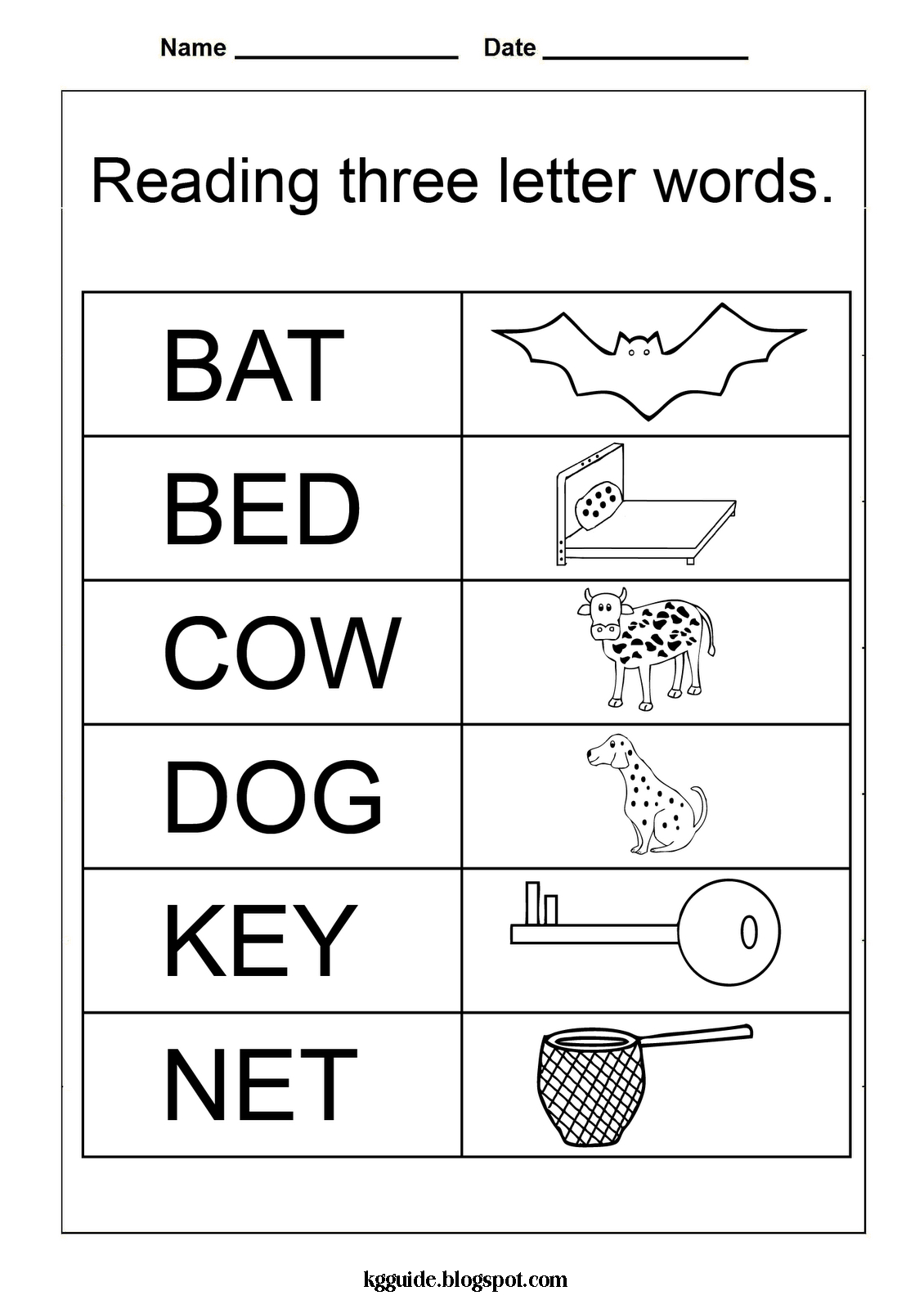 Free Worksheets For Kindergarten Three Letter Words With Preschool - Cvc Words Worksheets Free Printable