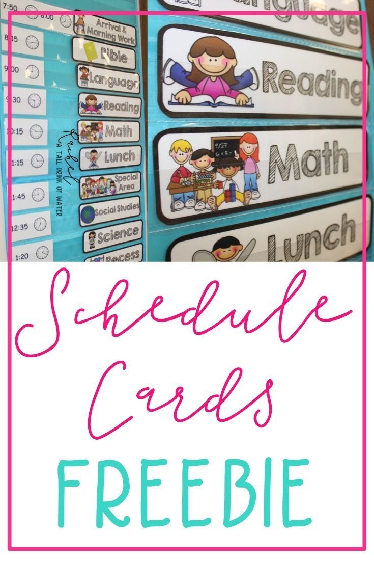 Freebie Schedule Cards | Classroom (When I Go Back :) | Preschool - Free Printable Classroom Labels With Pictures
