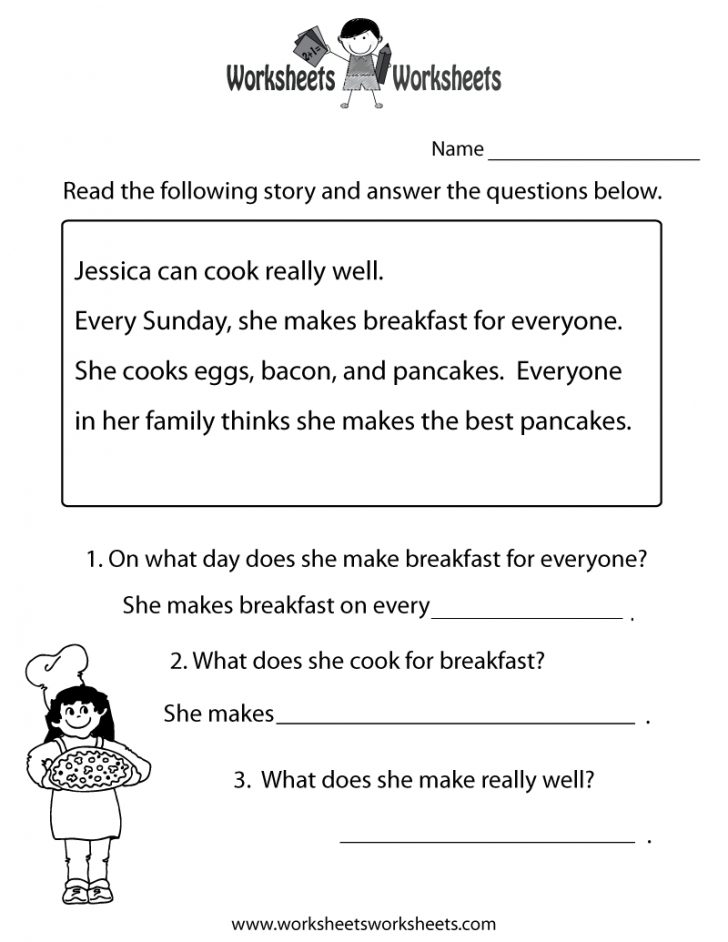 Free Printable Reading Comprehension Worksheets For Adults