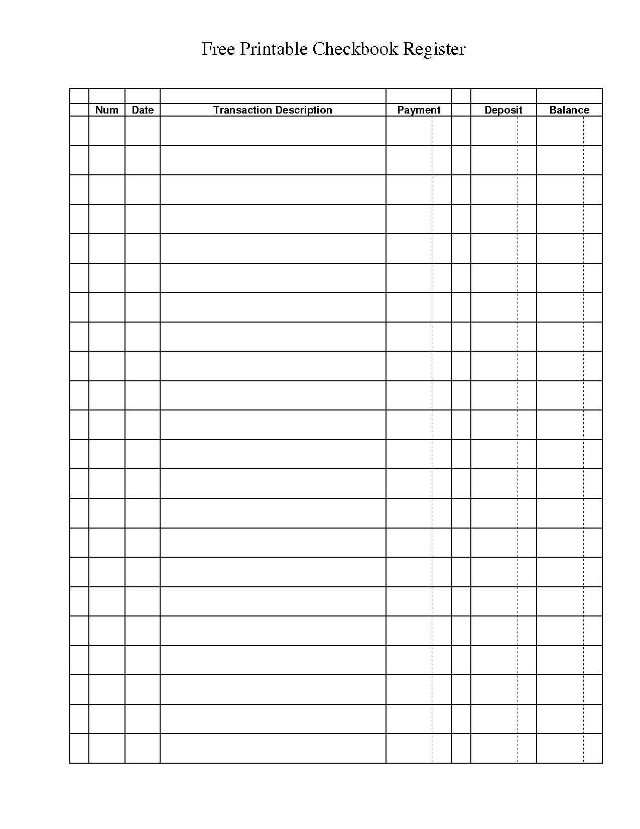 printable checkbook register free 6x6