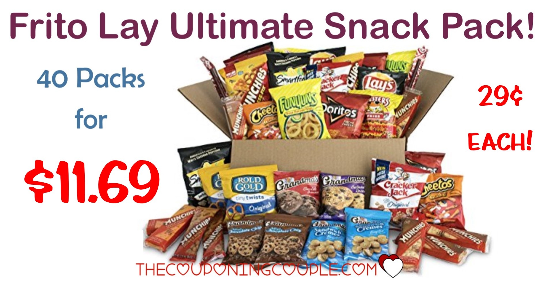 Frito Lay Ultimate Snack Pack, 40 Count = $11.69! $0.29 Each! - Free Printable Frito Lay Coupons