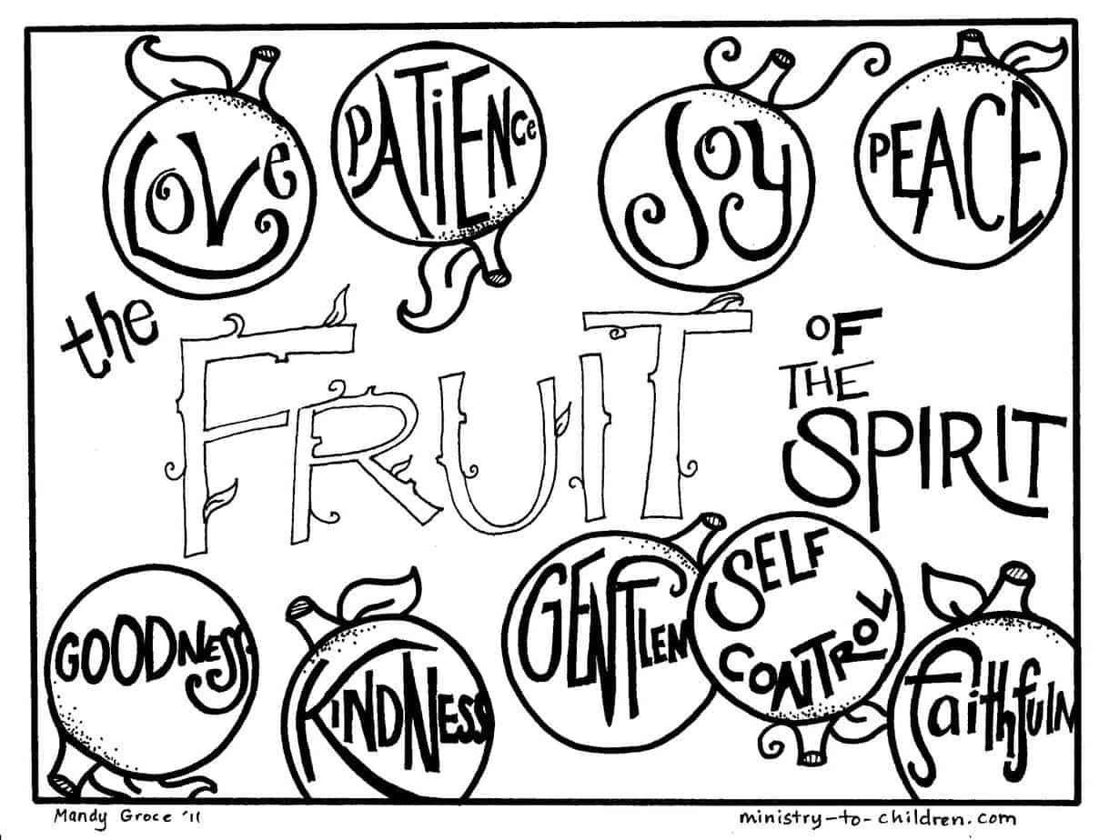 Fruit Of The Spirit Coloring Pages (Free Printables) - Fruit Of The Spirit Free Printable