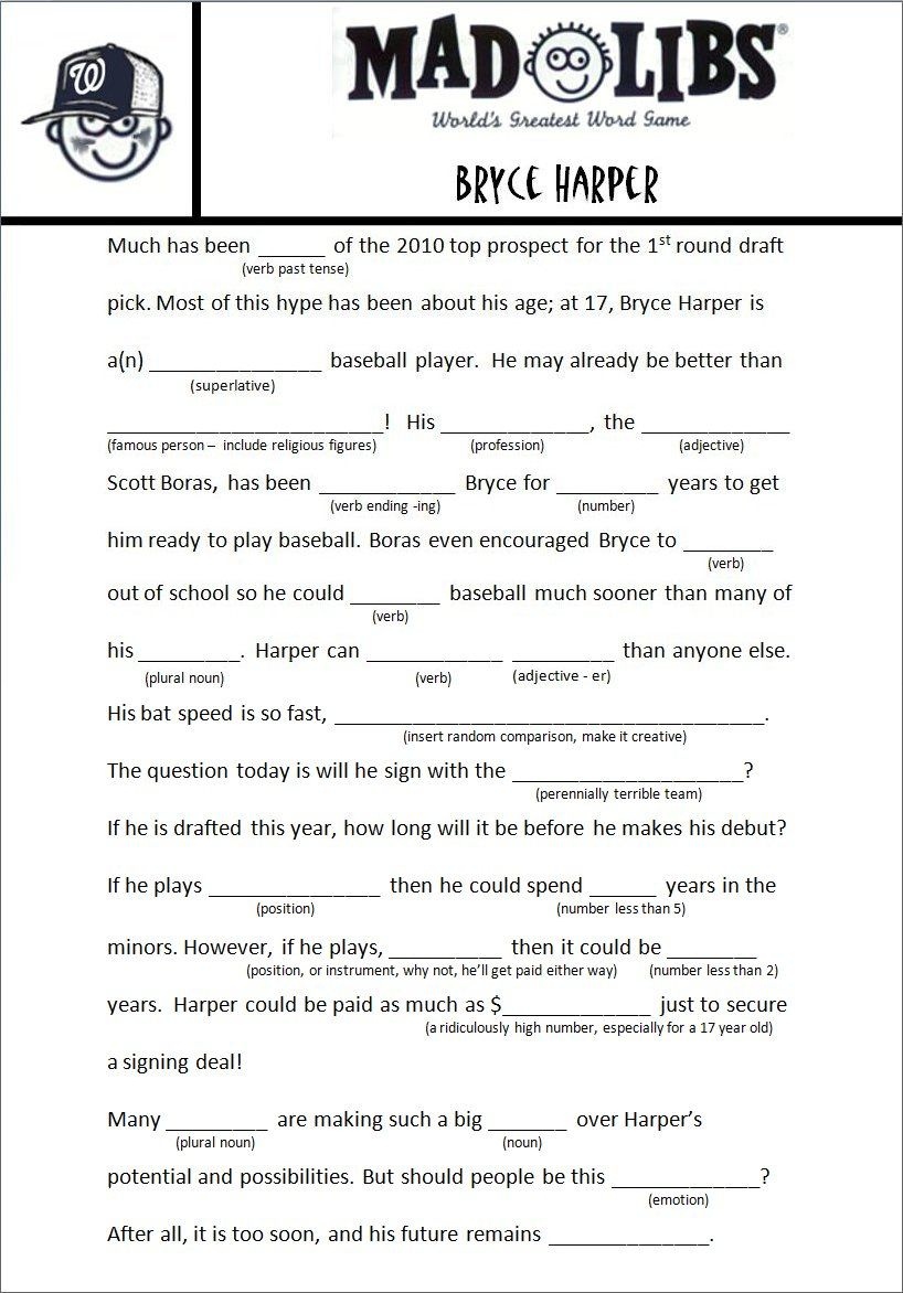 Fun Facts About Winter Mad Libs. Mickeys Summer Vacation Mad Lib - Free Printable Mad Libs For Tweens