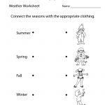 Fun Weather Worksheet Printable | Seasonal Worksheets | Weather   Free Printable Seasons Worksheets For Kindergarten