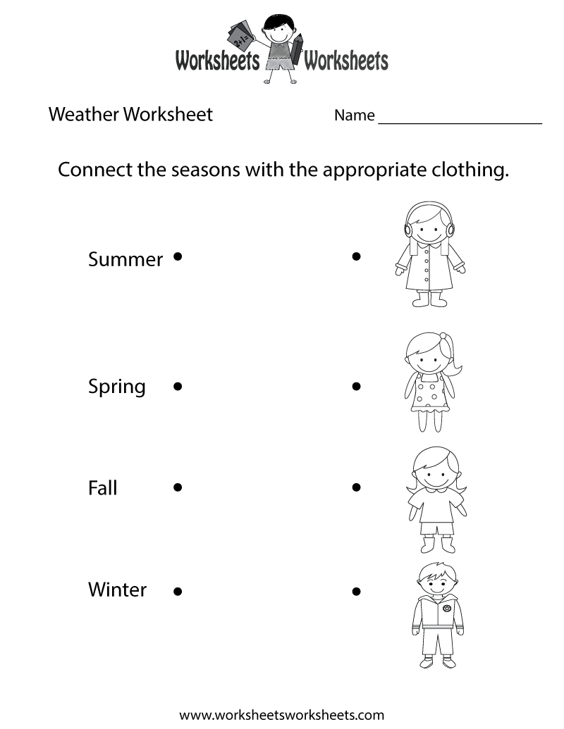 Fun Weather Worksheet Printable | Study Material | Weather - Free Printable Science Worksheets