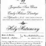 Gay Marriage Certificate Example | Gay & Lesbian Weddings | Lesbian   Commitment Certificate Free Printable