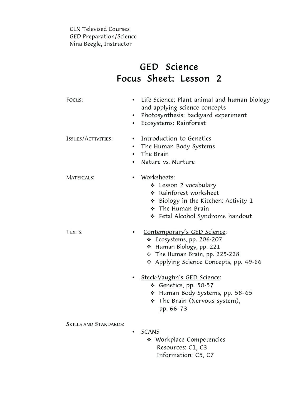 free printable ged science worksheets free printable