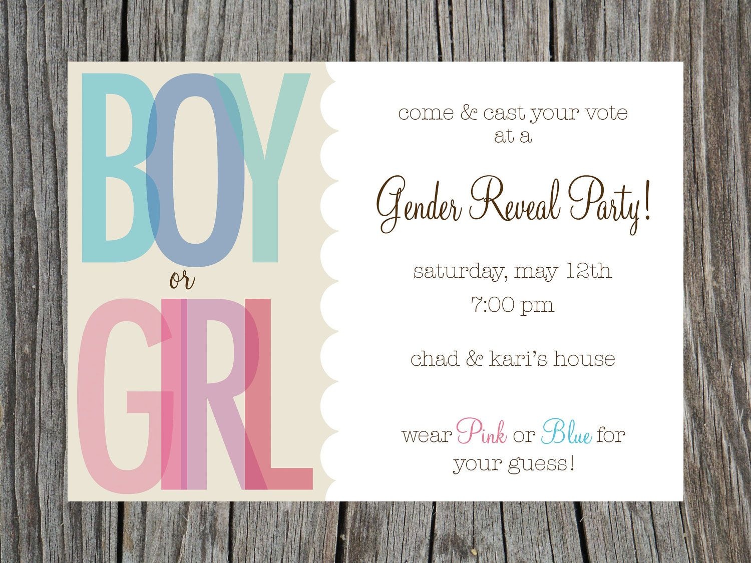 Gender Reveal Party Invitations Free Templates | Invitstiondown - Free Printable Gender Reveal Invitations