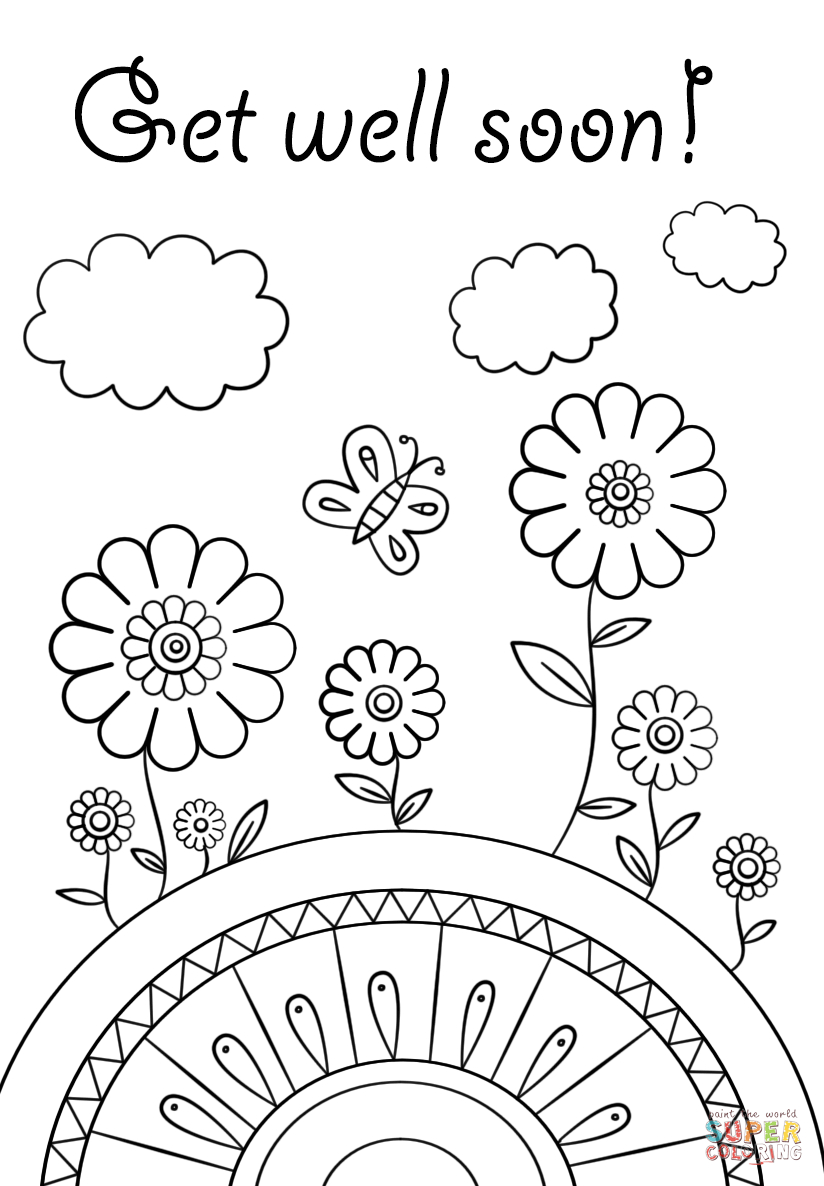 Get Well Soon Coloring Page | Free Printable Coloring Pages | Abe - Free Printable Get Well Soon Cards