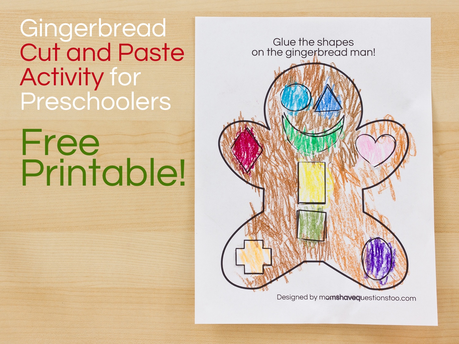 Gingerbread Man Cut And Paste Preschool Activity - Moms Have - Free Printable Gingerbread Man Activities