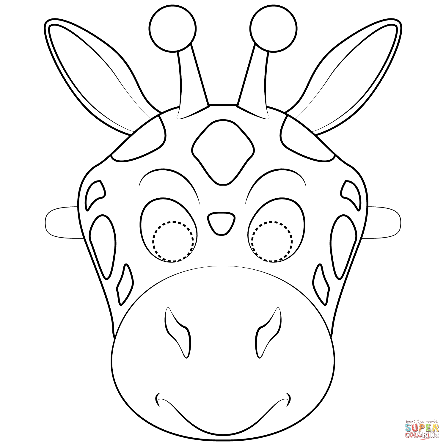 Giraffe Mask Coloring Page | Free Printable Coloring Pages - Giraffe Mask Template Printable Free