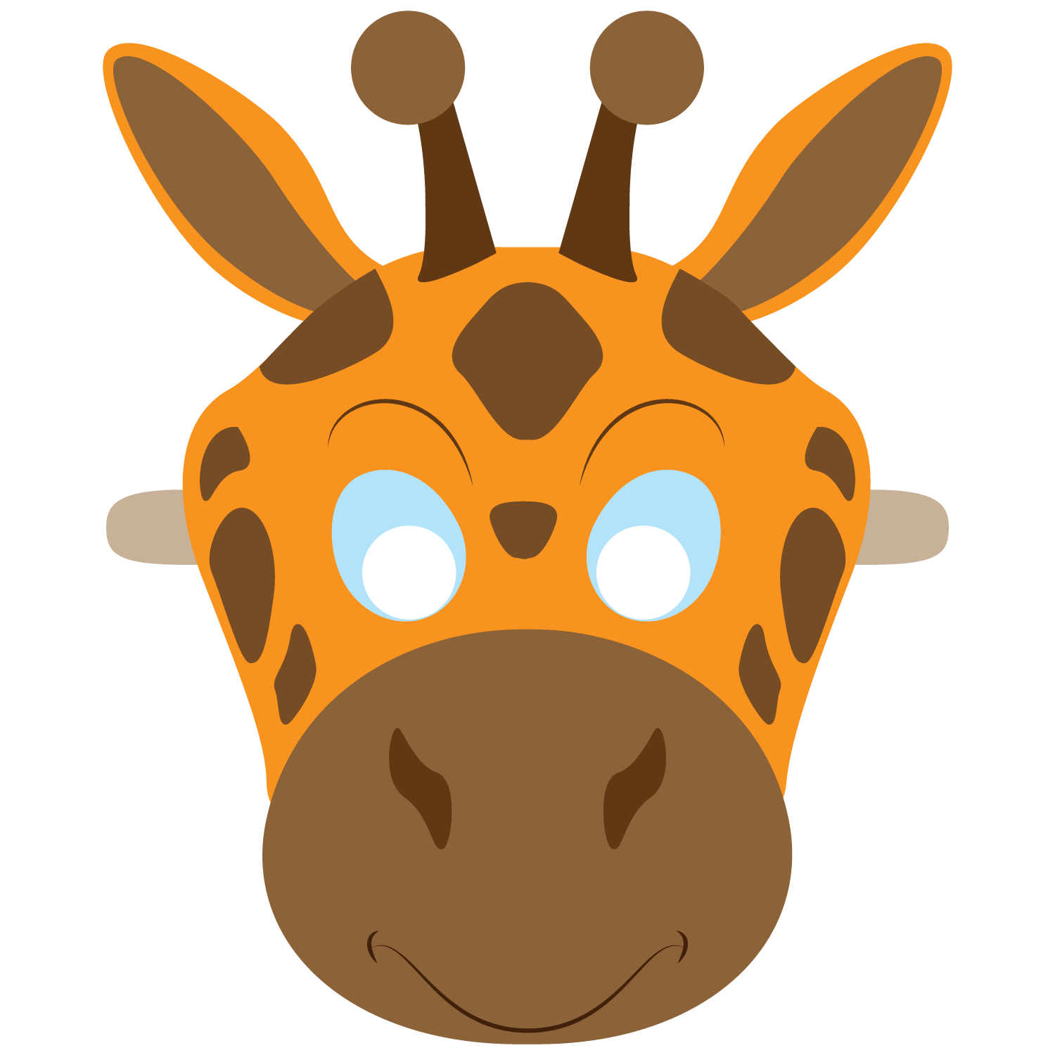 Giraffe Mask Template | Free Printable Papercraft Templates - Giraffe Mask Template Printable Free