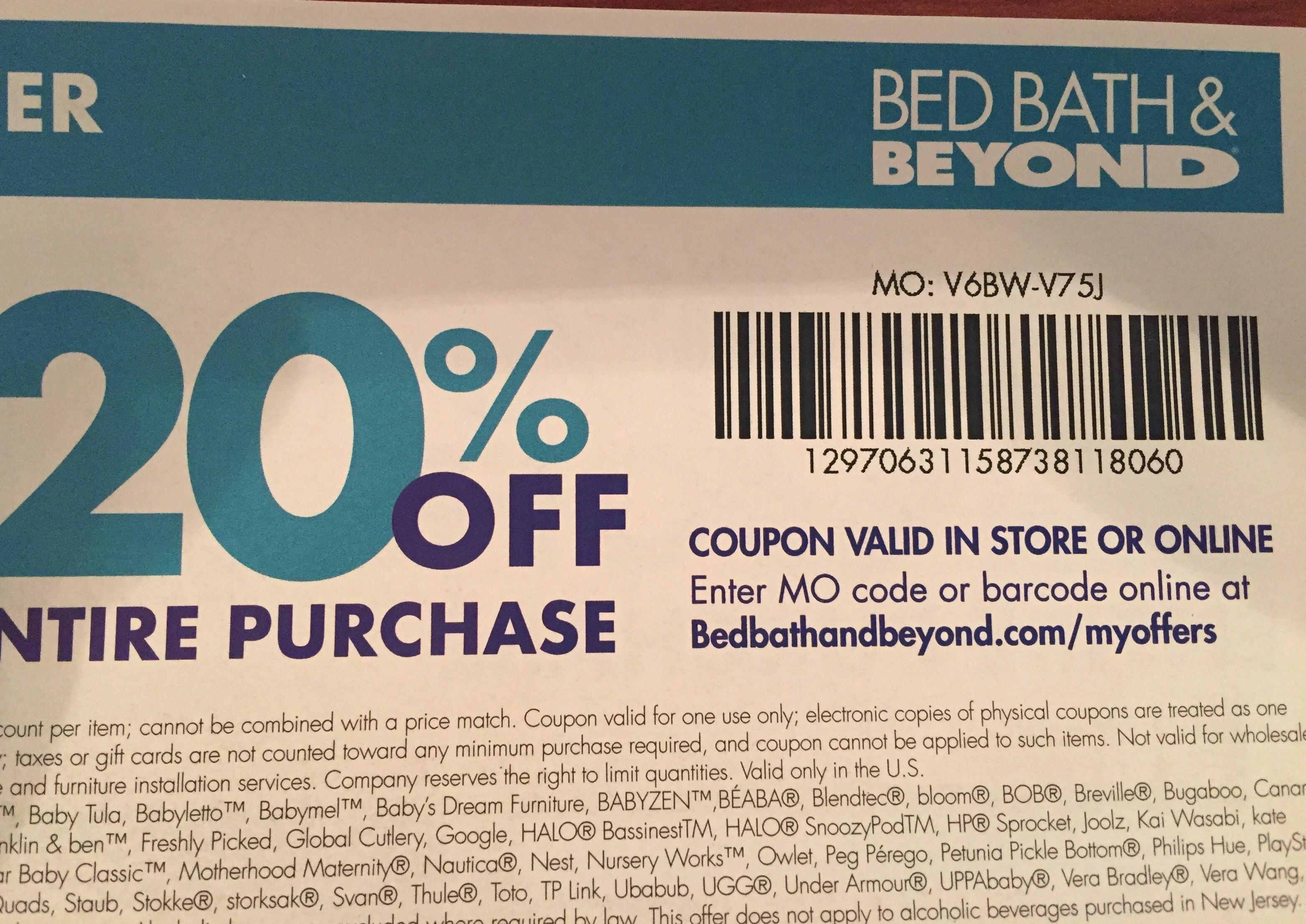 Free Printable Bed Bath And Beyond 20 Off Coupon Free Printable