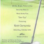 Golf Portion Of Rich's 60Th Birthday Party Invitationglad   Free Printable Golf Stationary