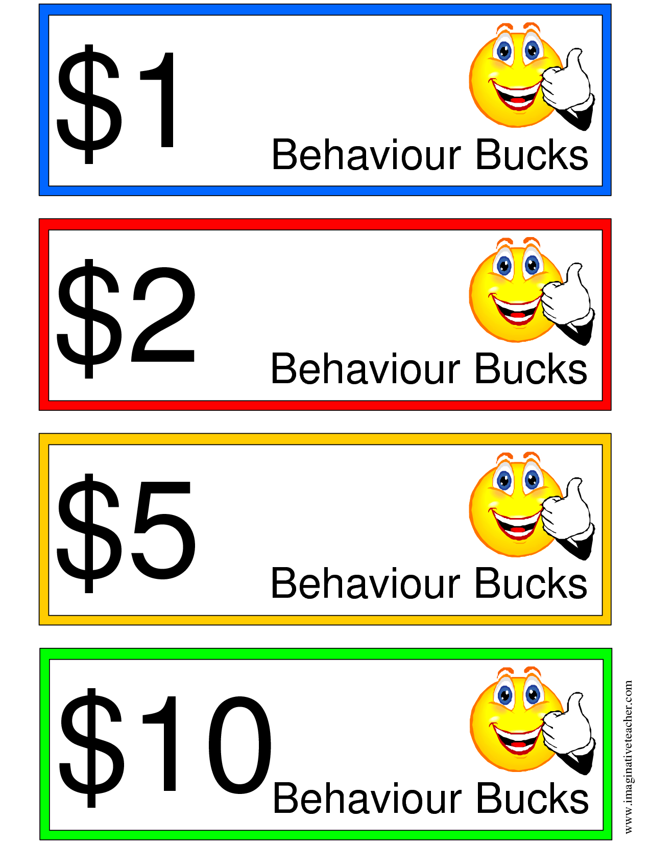 Good Behavior Bucks | Items Ship Free Printable Chores Print - Free Printable Chore Bucks