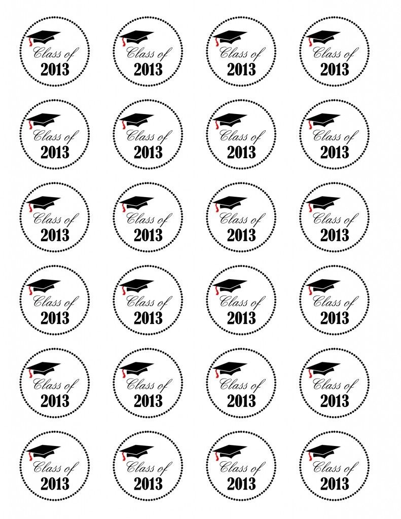 Graduation Cupcaketopper - Class Of 2013 Free Printable - Use A 1 1 - Free Printable Graduation Cupcake Toppers