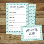 Graduation Wishes Advice Cards Printable Instant Download | Etsy   Free Printable Graduation Advice Cards
