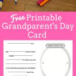 Grandparent's Day Card | Printables | Grandparents Day Cards   Grandparents Day Cards Printable Free